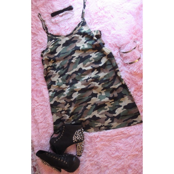 camo slip dress